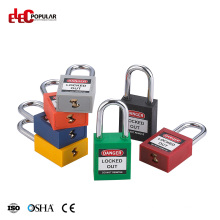 China  Safety Padlock 38mm Steel Nylon Shackle ABS Plastic Body Safety Lock